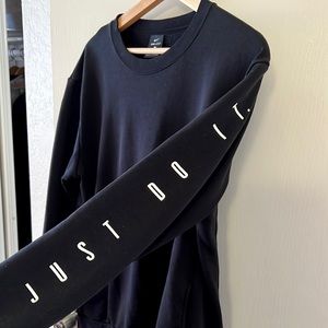 Nike Black Just Do It Logo Crewneck Sweatshirt